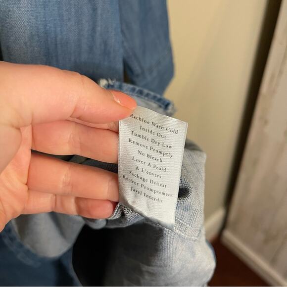 Frank & Eileen Mary Shirtdress in Indigo Denim Wash L - Picture 8 of 10
